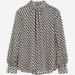 H&M Black and White Checkered Women's Top